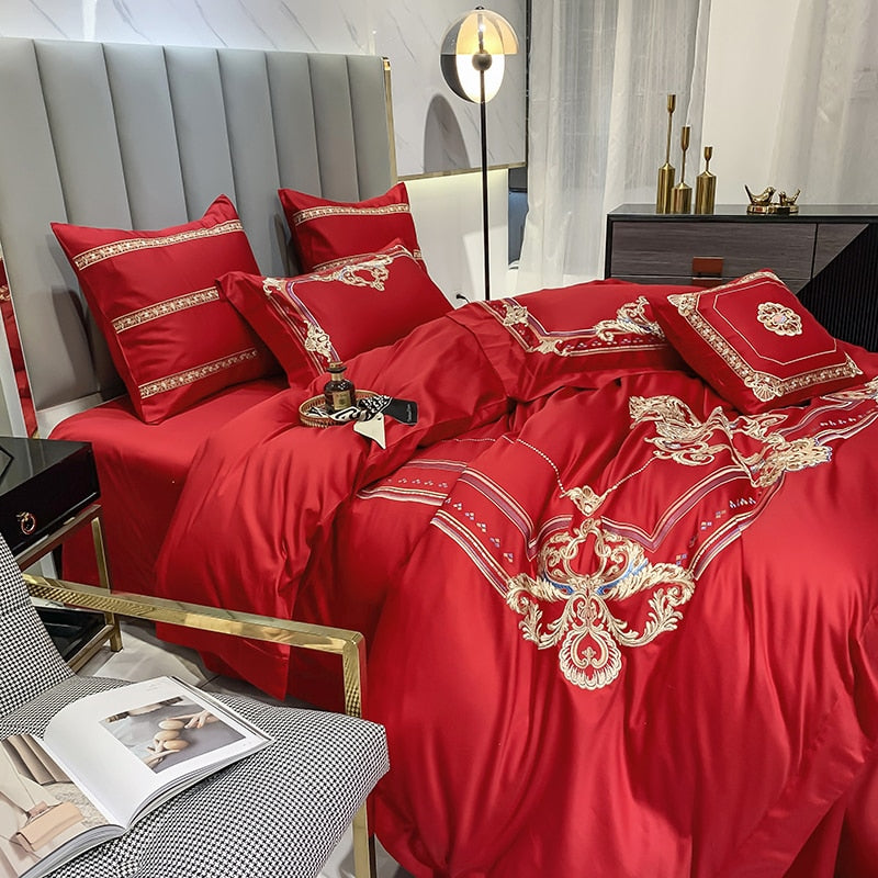 DELPHINE DUVET COVER & SHAMS EYPTIAN COTTON 600TC