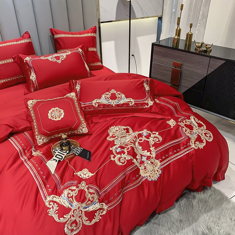 DELPHINE DUVET COVER & SHAMS EYPTIAN COTTON 600TC