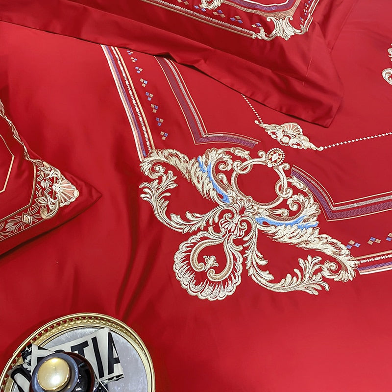 DELPHINE DUVET COVER & SHAMS EYPTIAN COTTON 600TC