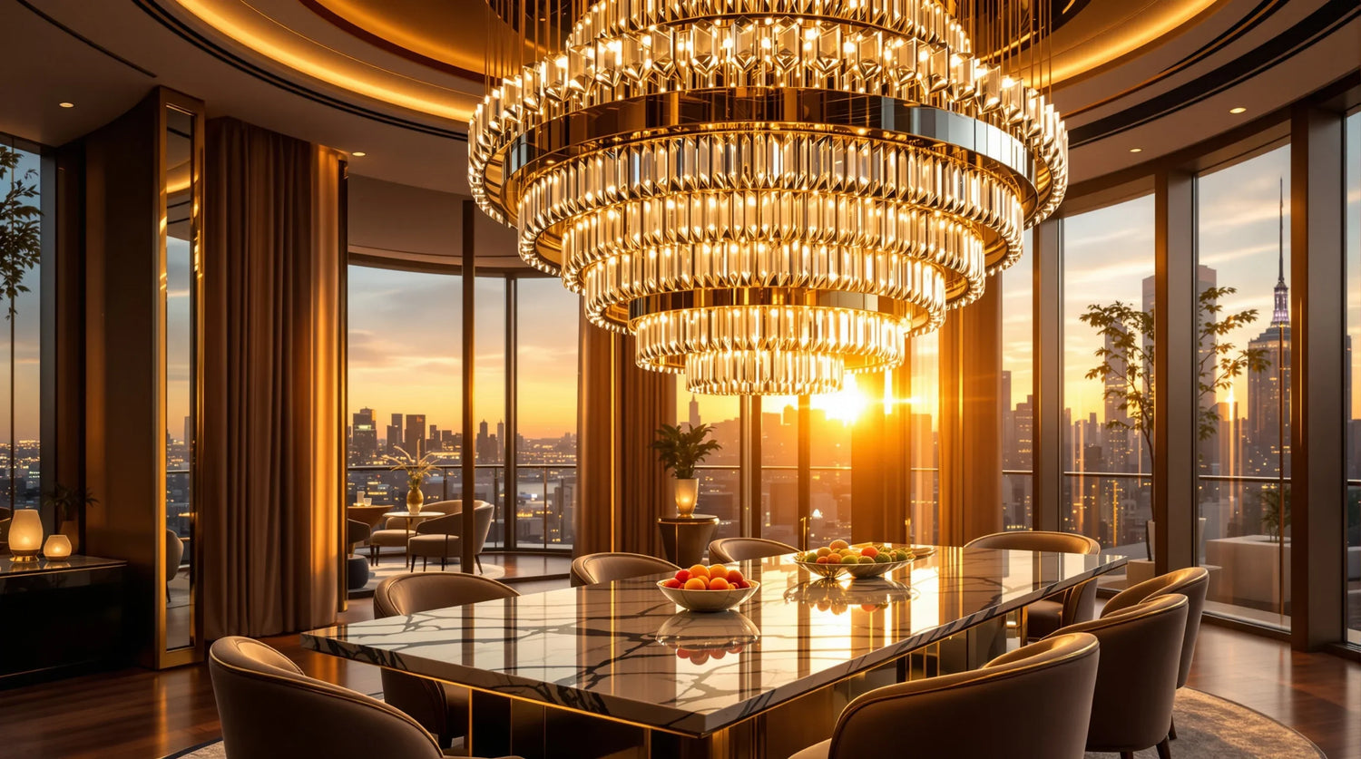 The Bulgari Collection — sculptural luxury crystal chandeliers from DecorLane