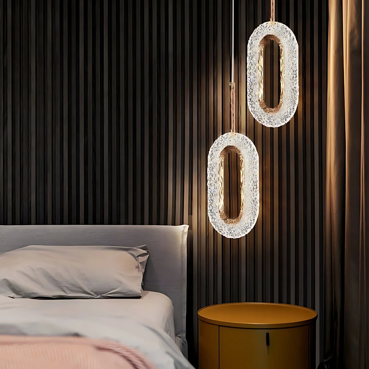 Gold pendant light