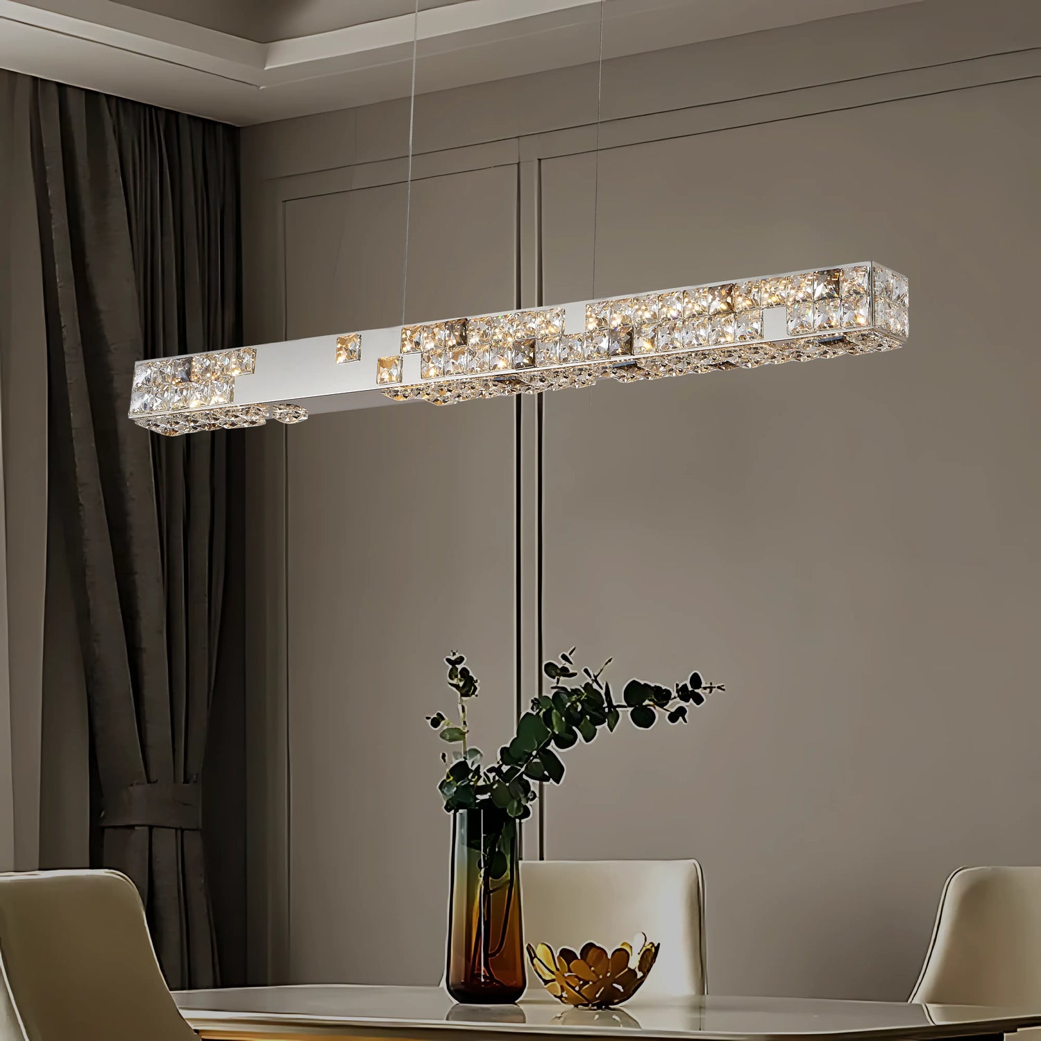 Rectangular chandelier