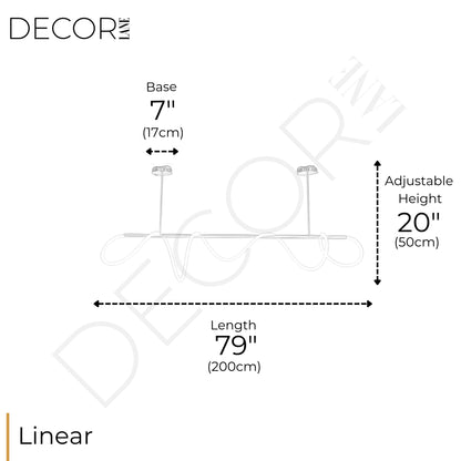 AMORPHOUS TUBE LINEAR CHANDELIER