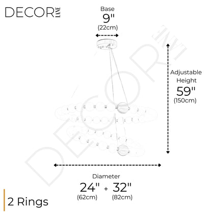 DÉLICATESSE DE PERLES 2 TIER CHANDELIER