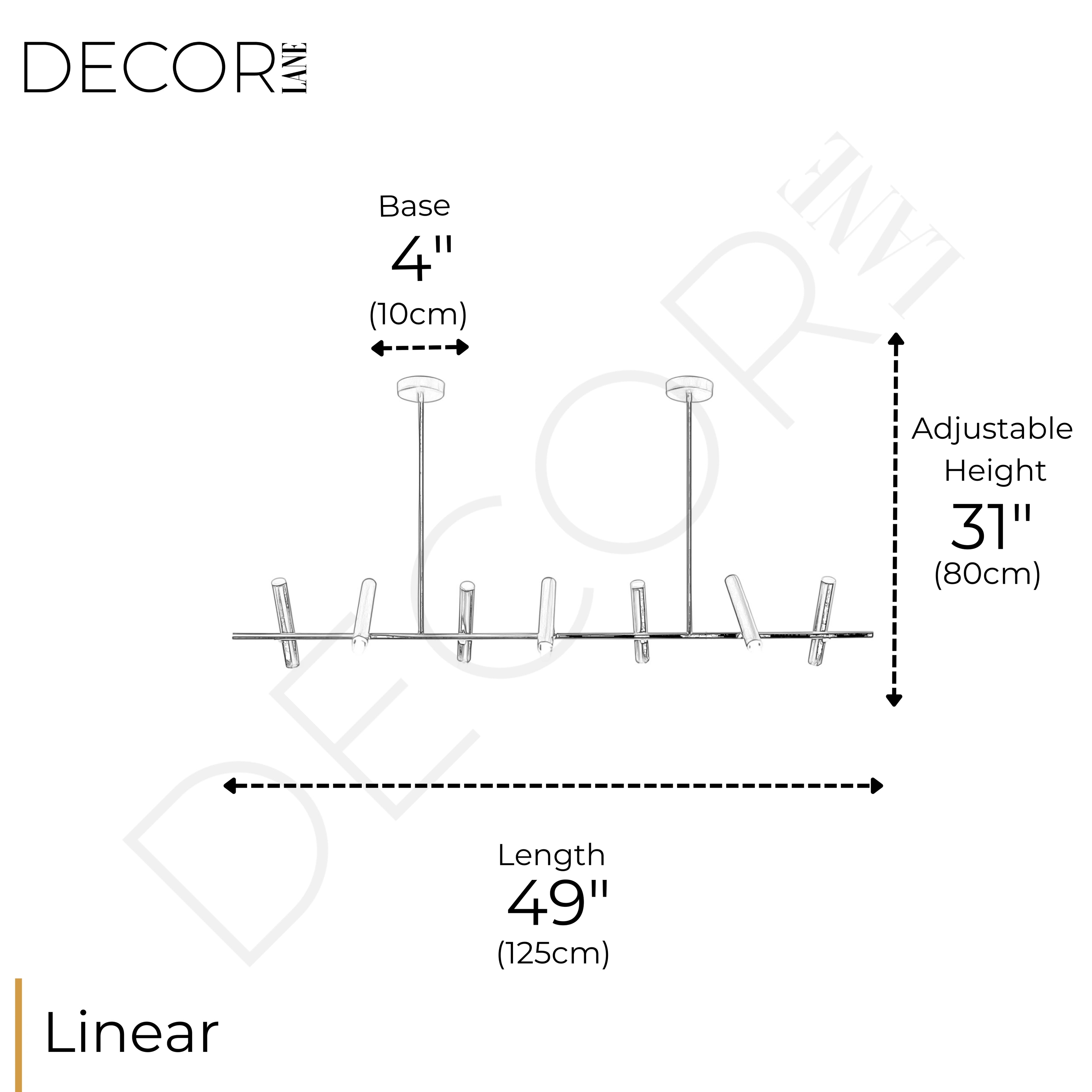 BRASERO LUMINEUX LINEAR CHANDELIER