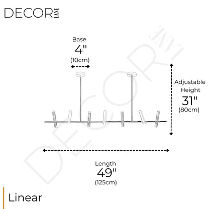 BRASERO LUMINEUX LINEAR CHANDELIER