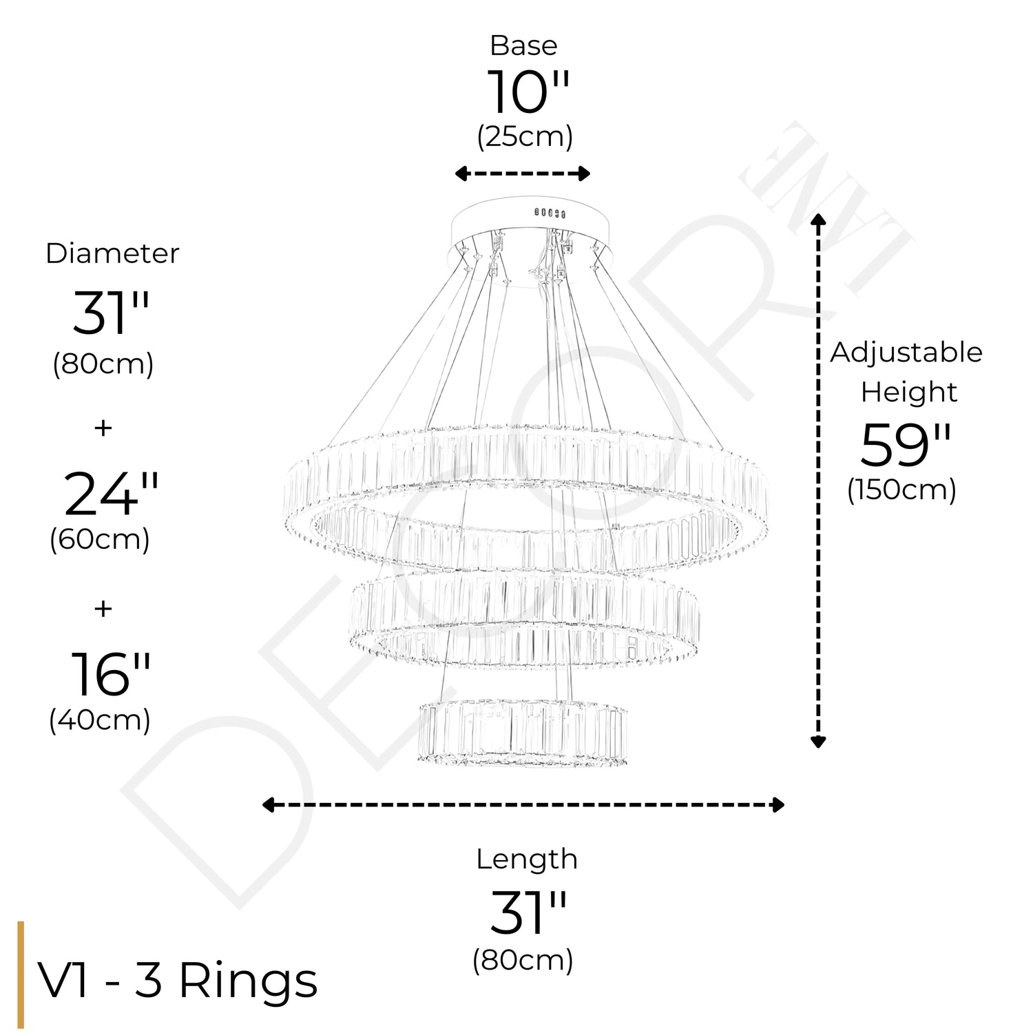 AQUILA 3 TIER CHANDELIER