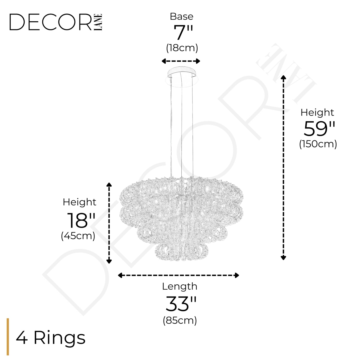 AMULETTE 4 TIER CHANDELIER