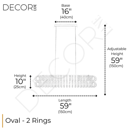 AMULETTE OVAL 2 TIER CHANDELIER