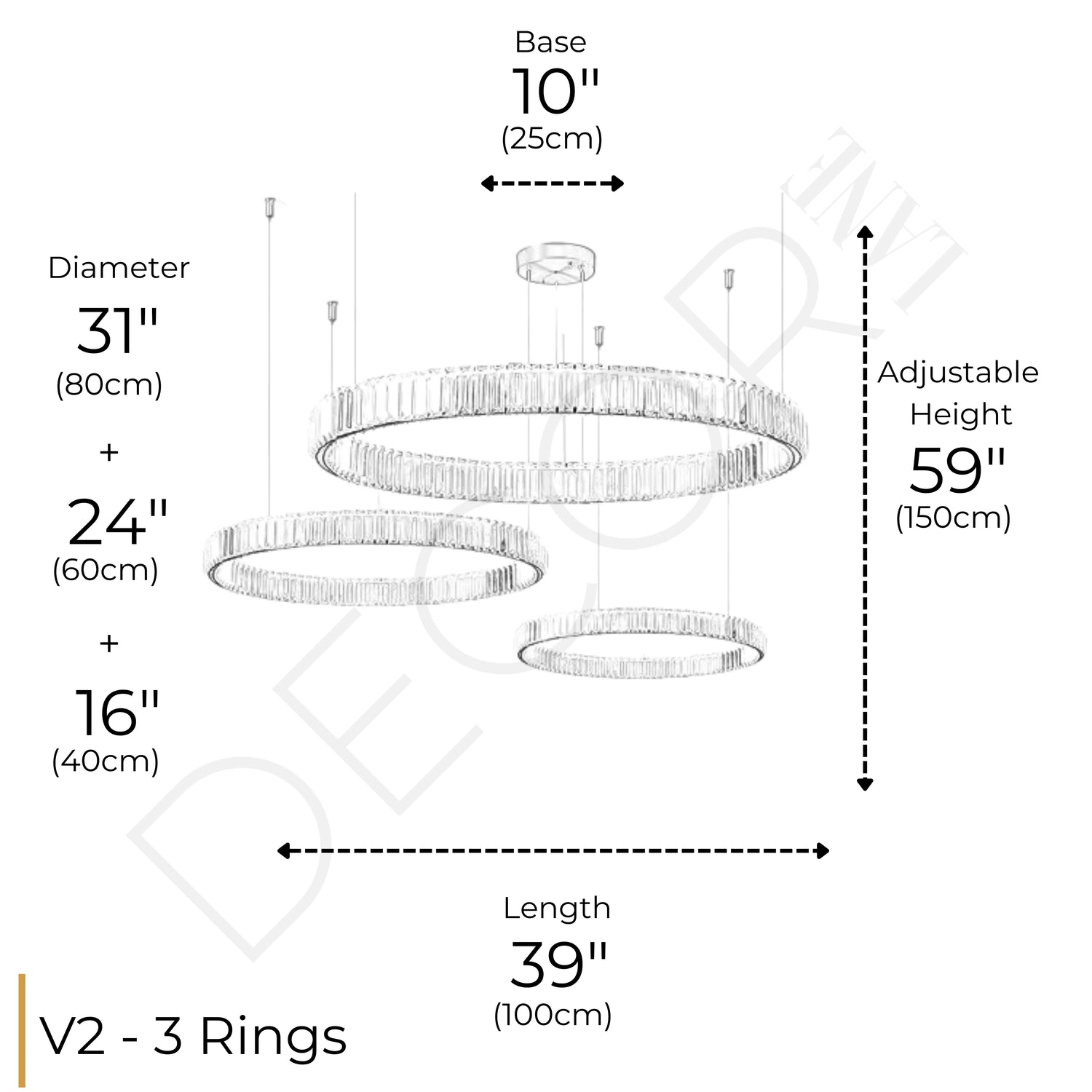 AQUILA 3 TIER CHANDELIER