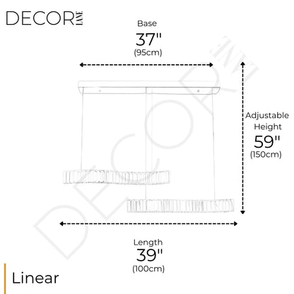 VAGUE SCINTILLANTE LINEAR CHANDELIER