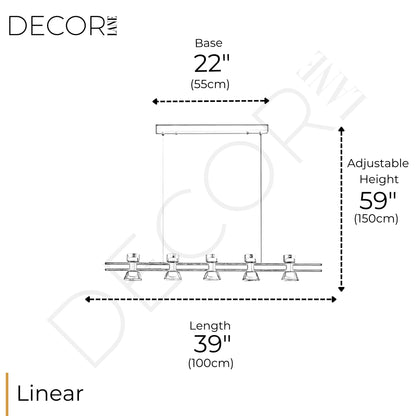 HORLOGE DU TEMPS LINEAR CHANDELIER