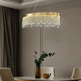 Elegant Crystal Oval Chandelier - Chandeliers