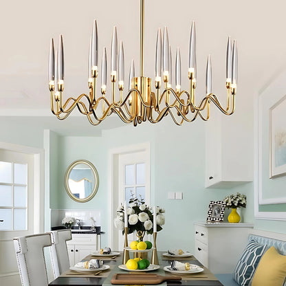 EUROPEAN CANDLE HALO CHANDELIER