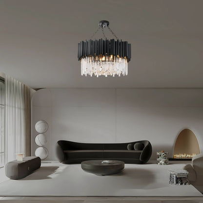 NOIR ÉBÈNE HALO CHANDELIER