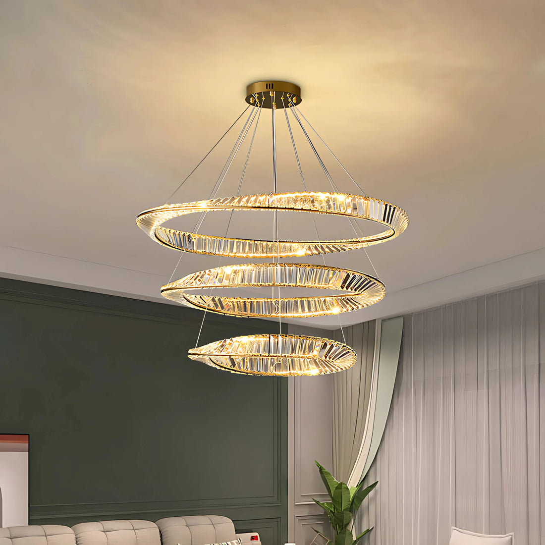 THE MOBIUS STRIP 3 TIER CHANDELIER