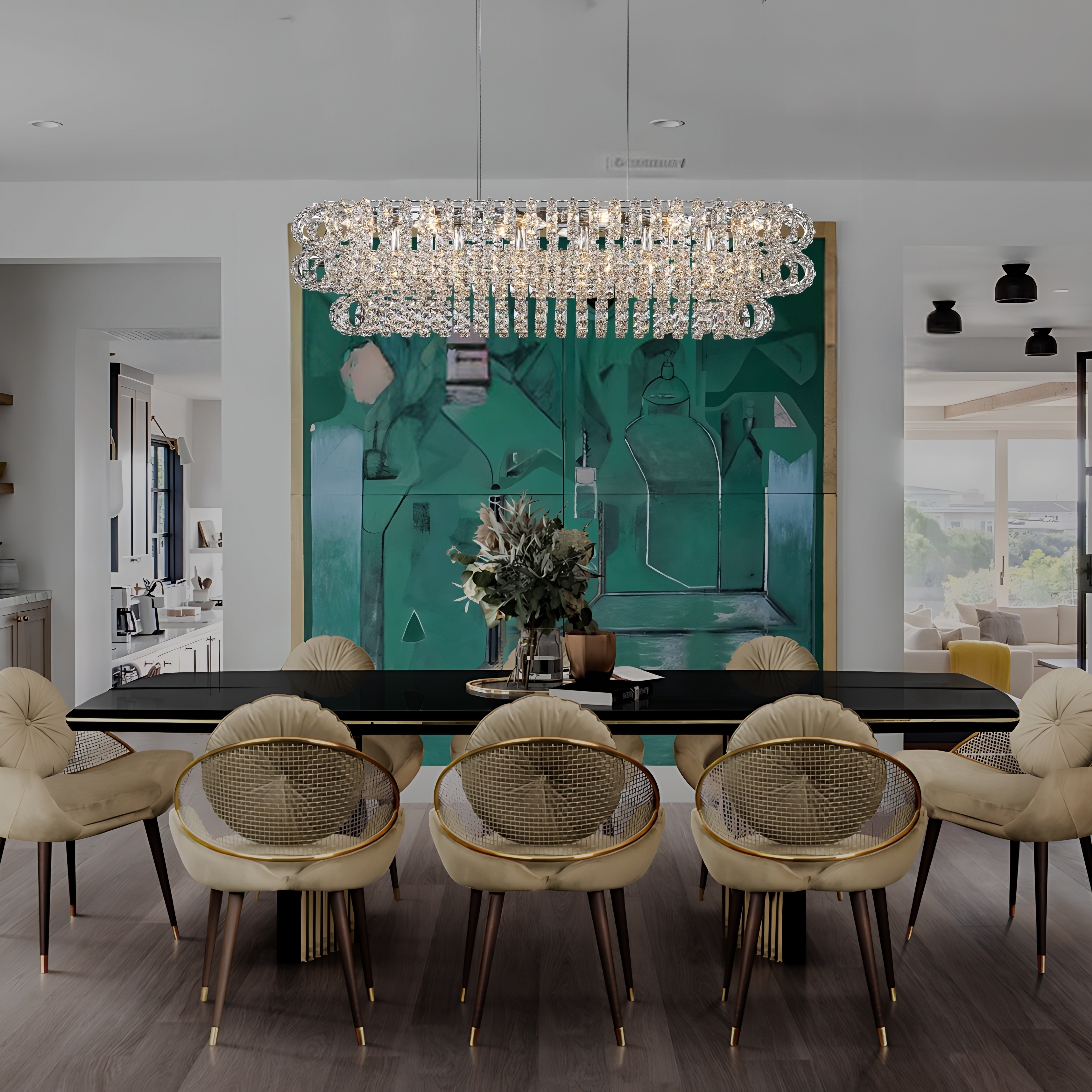 AMULETTE OVAL 3 TIER CHANDELIER