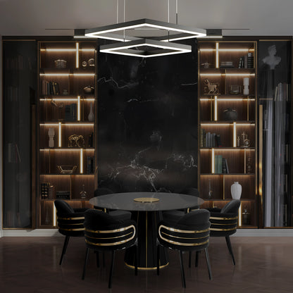 CARRÉ ÉLÉGANT 2 TIER CHANDELIER