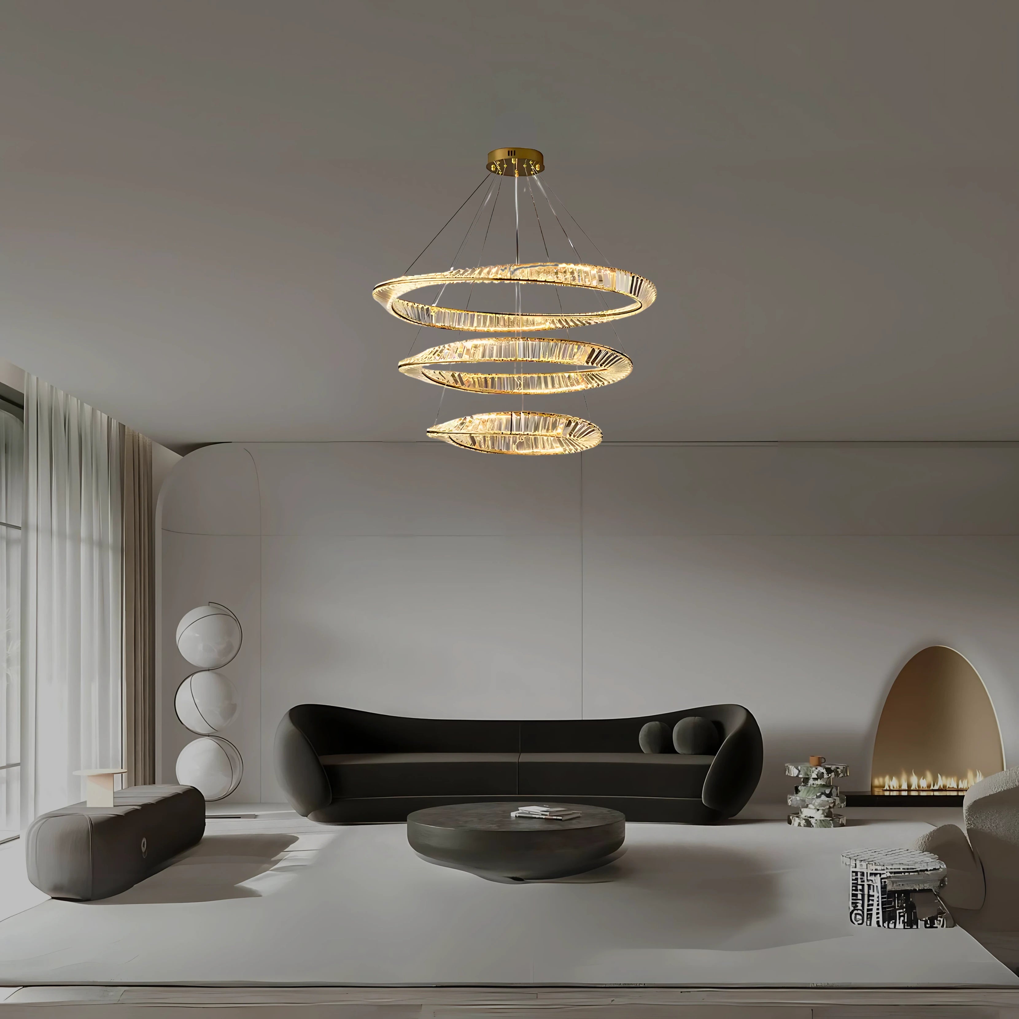 THE MOBIUS STRIP 3 TIER CHANDELIER