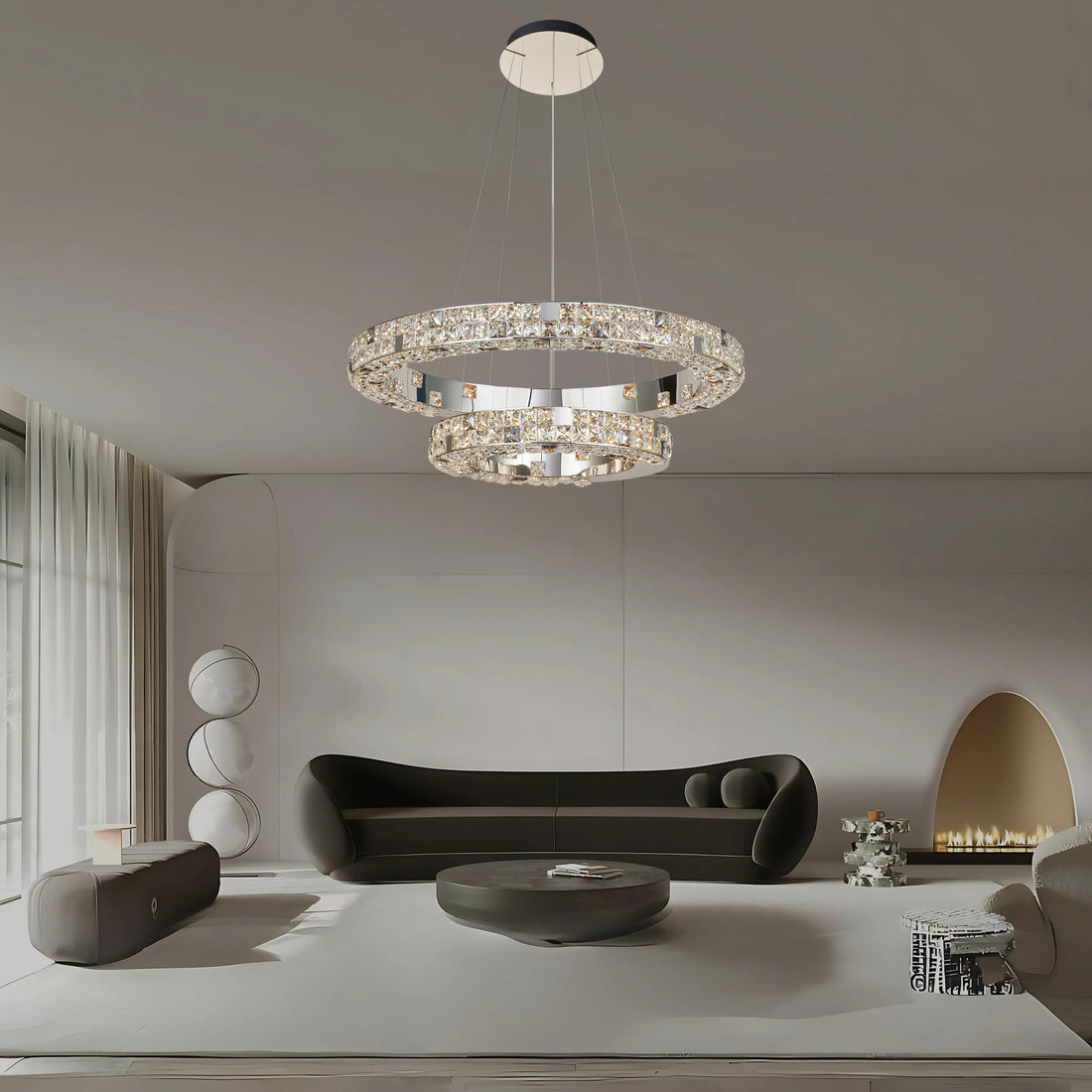 LUMIÉRE DE CARTIER 2 TIER CHANDELIER