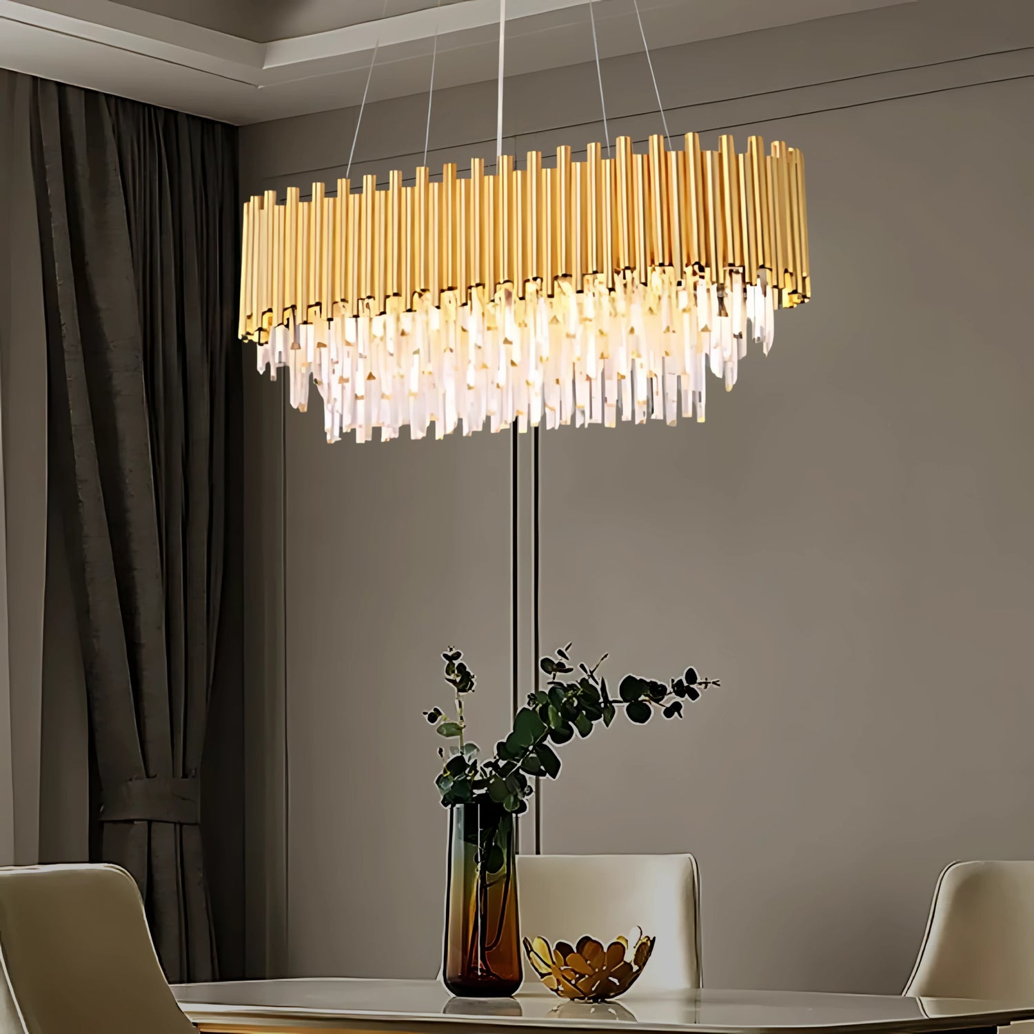 AURORE SCINTILLANTE OVAL CHANDELIER