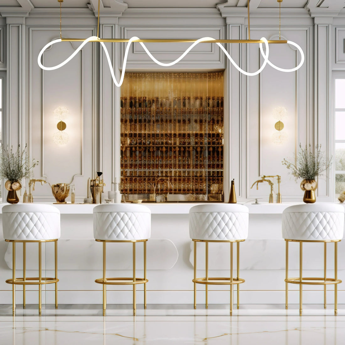 AMORPHOUS TUBE LINEAR CHANDELIER