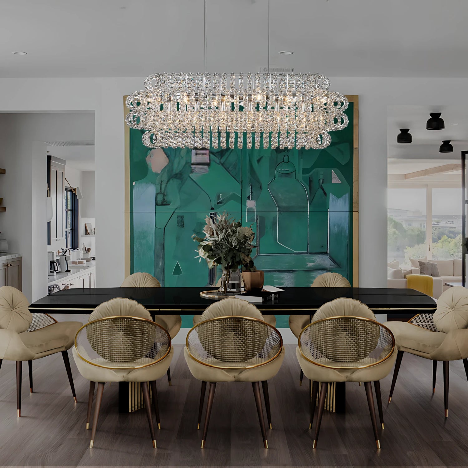 AMULETTE OVAL 4 TIER CHANDELIER