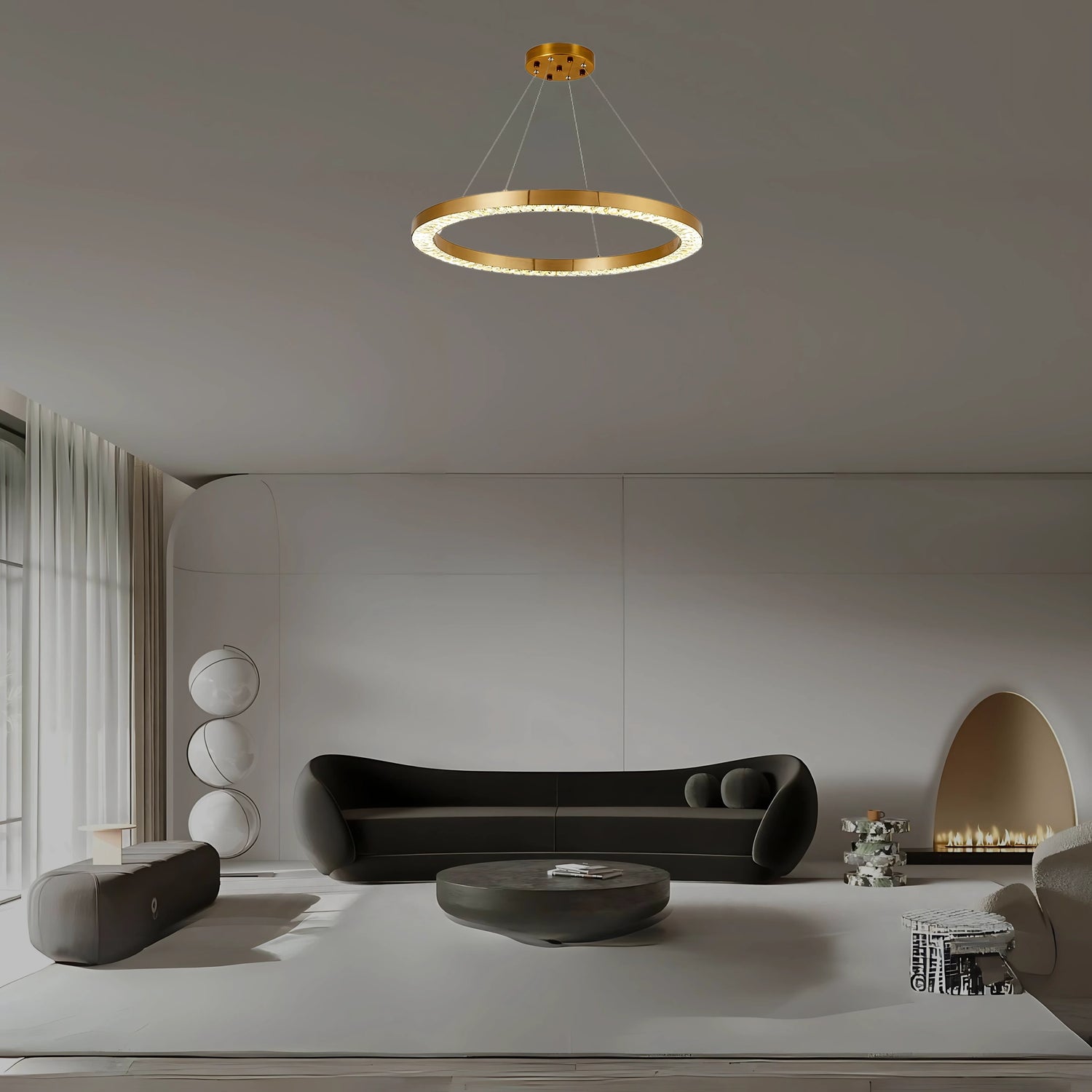 GOLD DUST HALO CHANDELIER