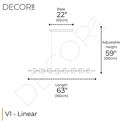 BRUME ÉLÉGANTE LINEAR CHANDELIER