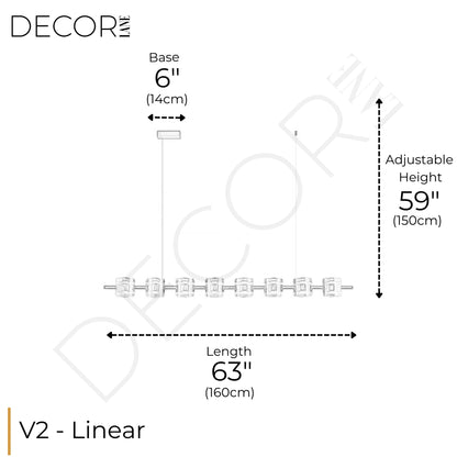 BRUME ÉLÉGANTE LINEAR CHANDELIER
