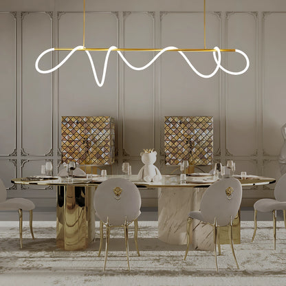 AMORPHOUS TUBE LINEAR CHANDELIER