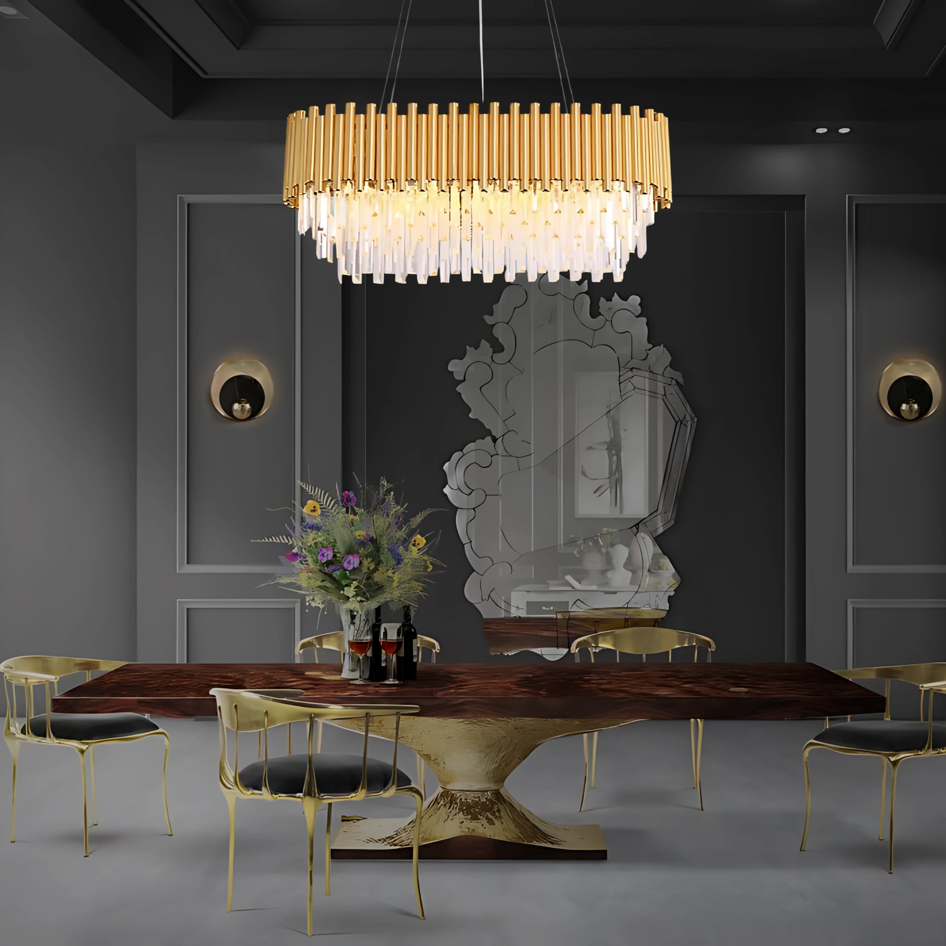 AURORE SCINTILLANTE OVAL CHANDELIER