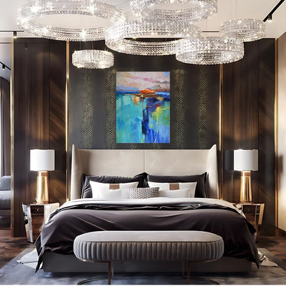 LUMINOUS CASCADE OIL PAINTING