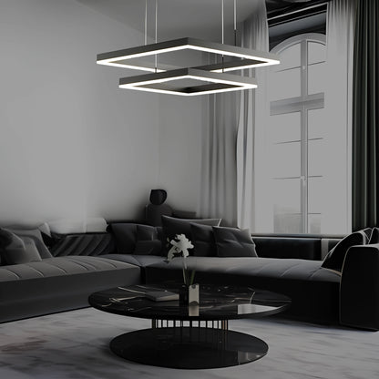 CARRÉ ÉLÉGANT 2 TIER CHANDELIER