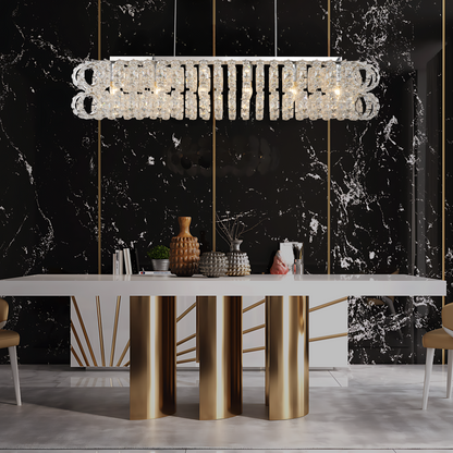 AMULETTE OVAL 2 TIER CHANDELIER