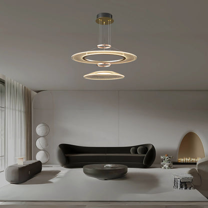 CERCLES CÉLESTES 2 TIER CHANDELIER