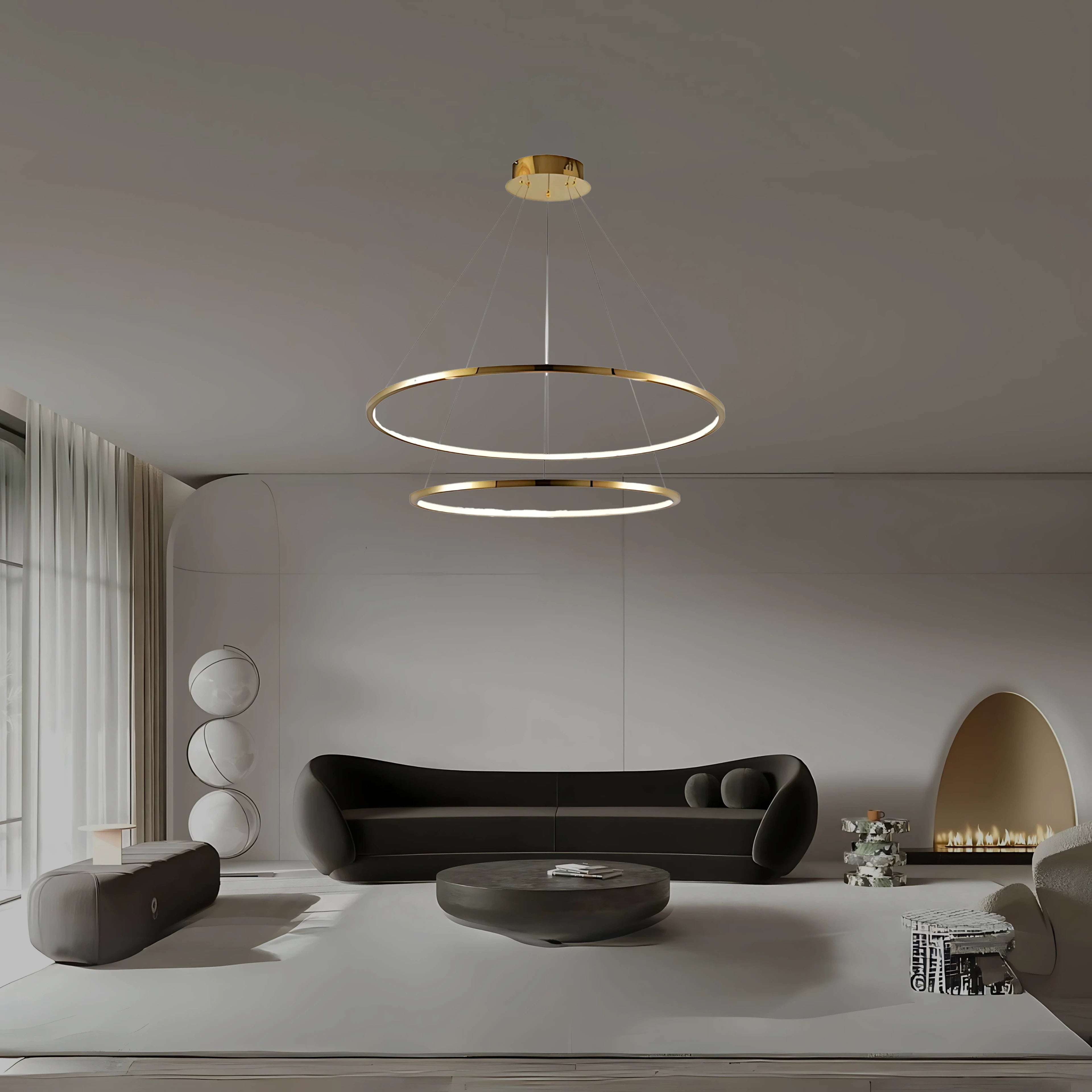 CIRCLE OF LIFE 2 TIER CHANDELIER