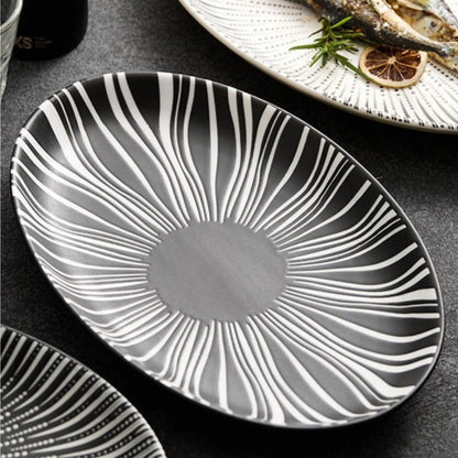 ZAPHIRE BELMONT NOIR OVAL PLATE