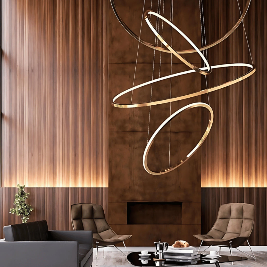 CIRCLE OF LIFE STAIRCASE CHANDELIER