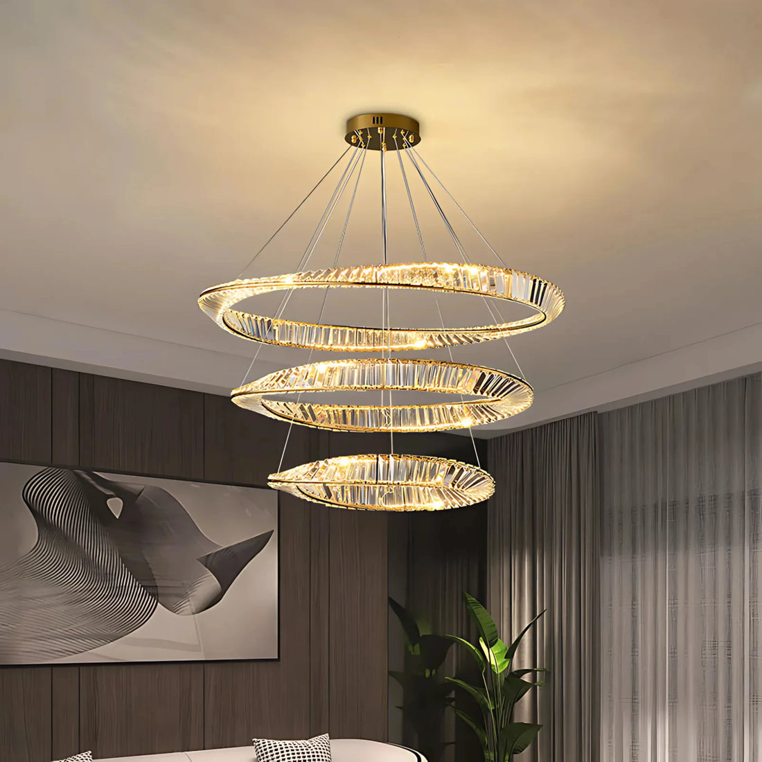 THE MOBIUS STRIP 3 TIER CHANDELIER