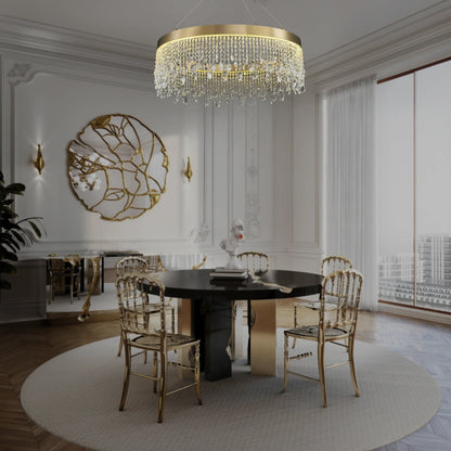 ELEGANT CRYSTAL HALO CHANDELIER