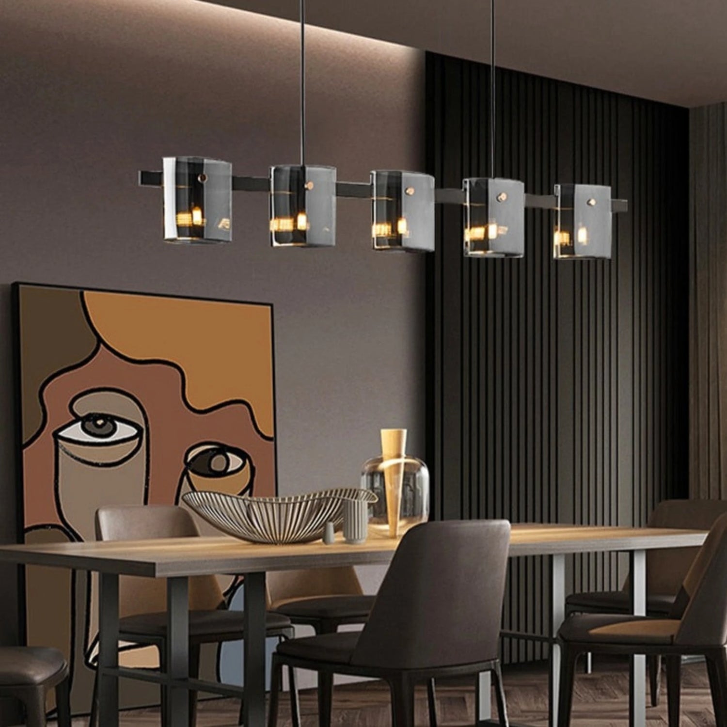 ÉMERAUDE SCINTILLANTE LINEAR CHANDELIER