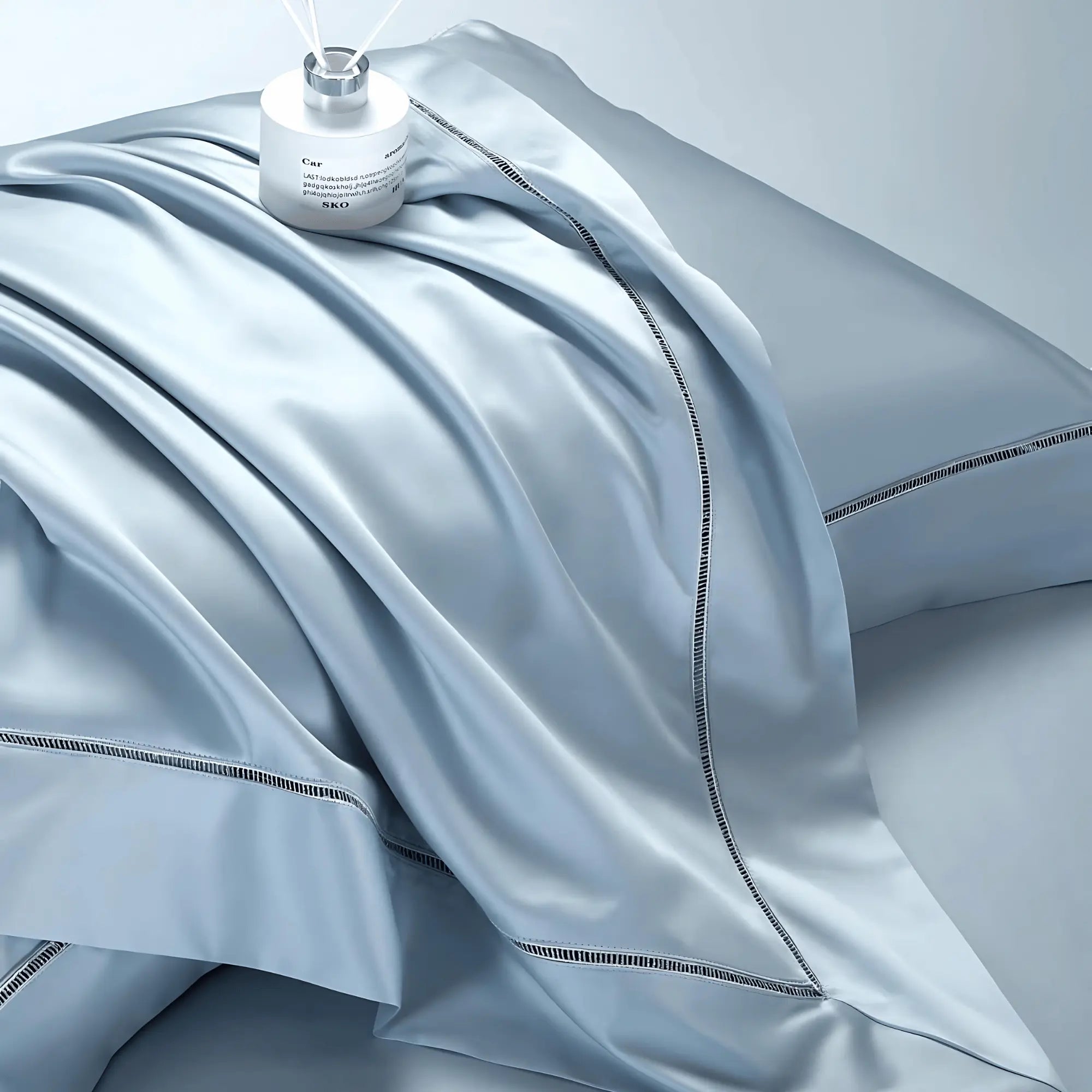 GLACIER TRANQUILITY 2000 THREAD COUNT DUVET COVER &amp; SHAMS