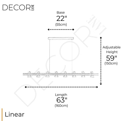 HORLOGE DU TEMPS LINEAR CHANDELIER