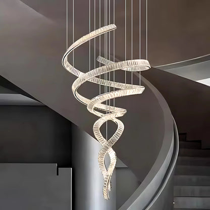 AURORA SWIRL STAIRCASE CHANDELIER