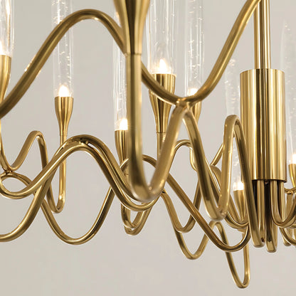 EUROPEAN CANDLE HALO CHANDELIER