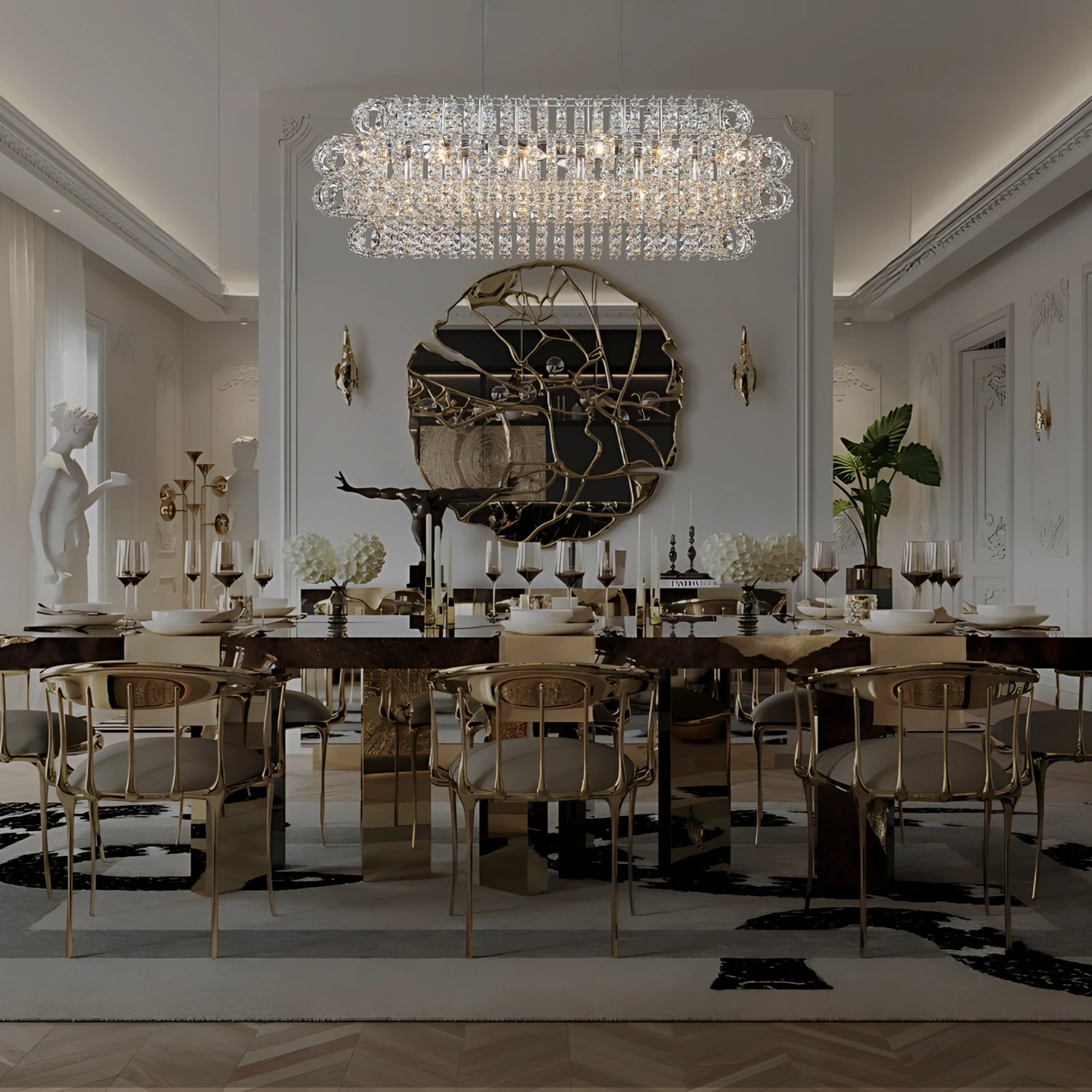 AMULETTE OVAL 4 TIER CHANDELIER