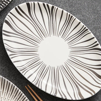 ZAPHIRE BELMONT BLANC OVAL PLATE