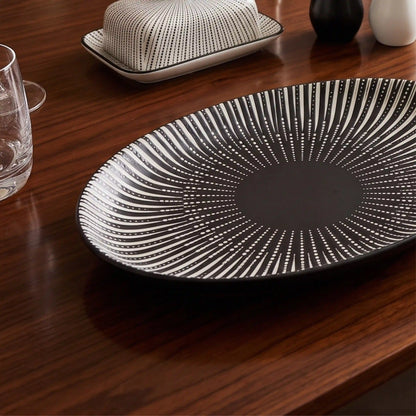 ZAPHIRE NOIR OVAL PLATE