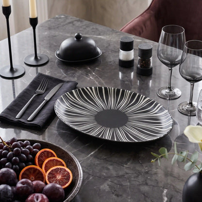 ZAPHIRE BELMONT NOIR OVAL PLATE